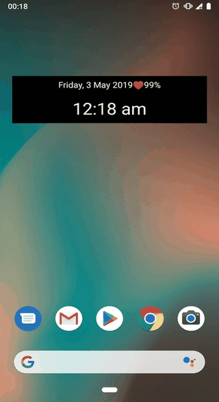 Nanji clock widget screenshot