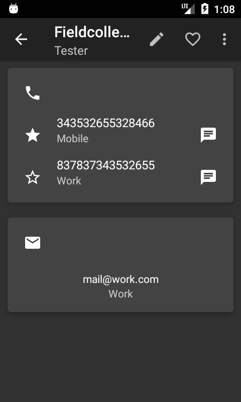 OpenContacts screenshot