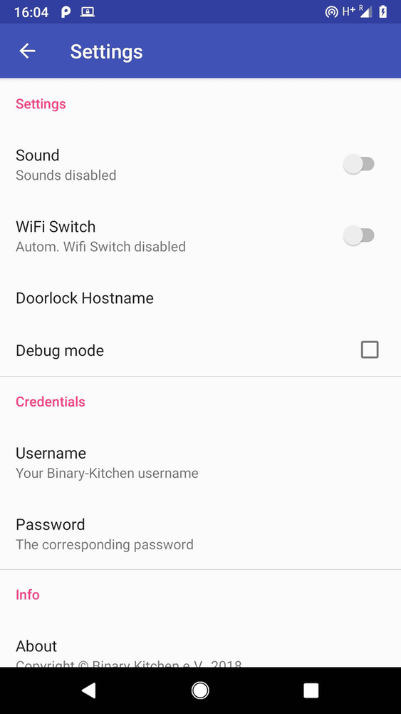 Binary Kitchen Doorlock screenshot