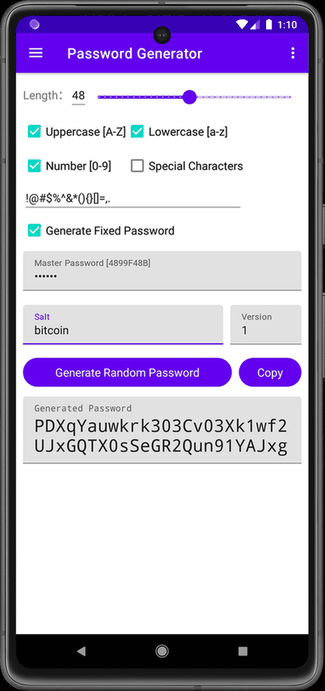 Password Generator screenshot