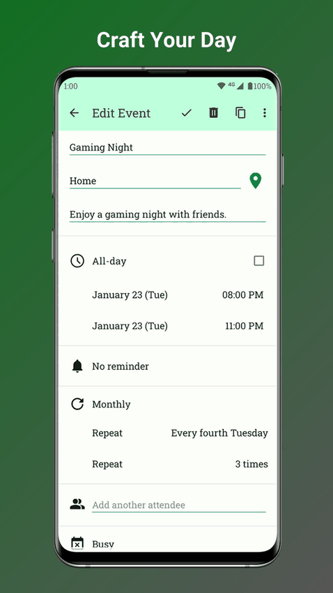 Fossify Calendar screenshot