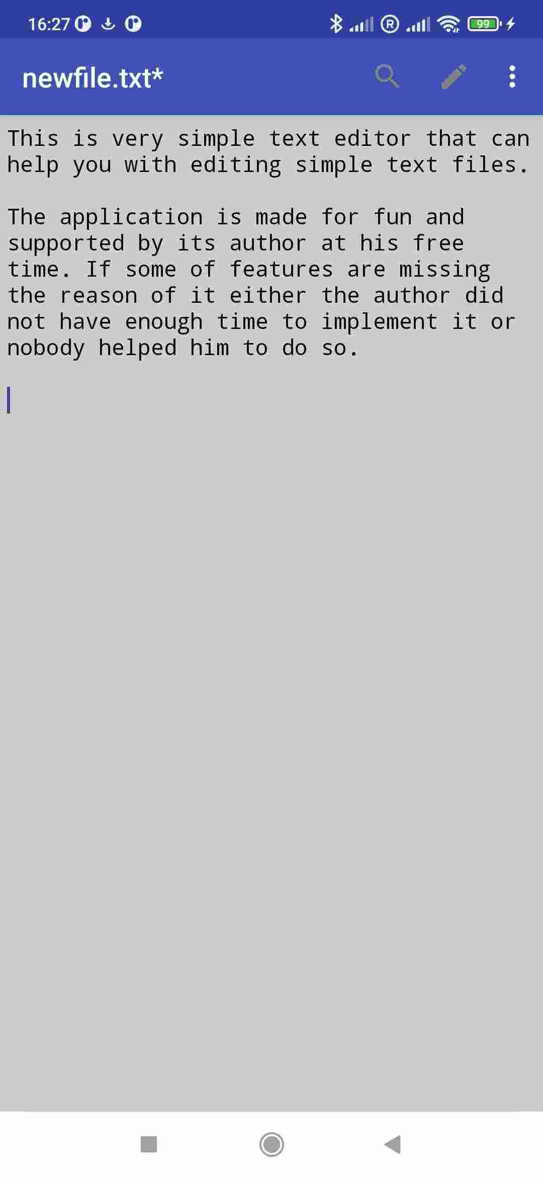 SimpleTextEditor screenshot