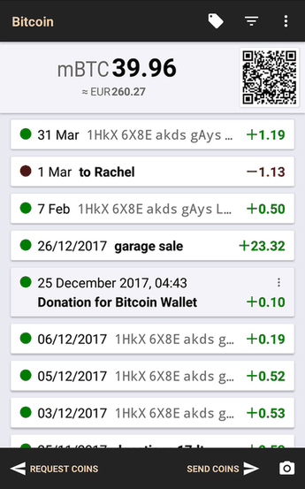 Bitcoin Wallet screenshot