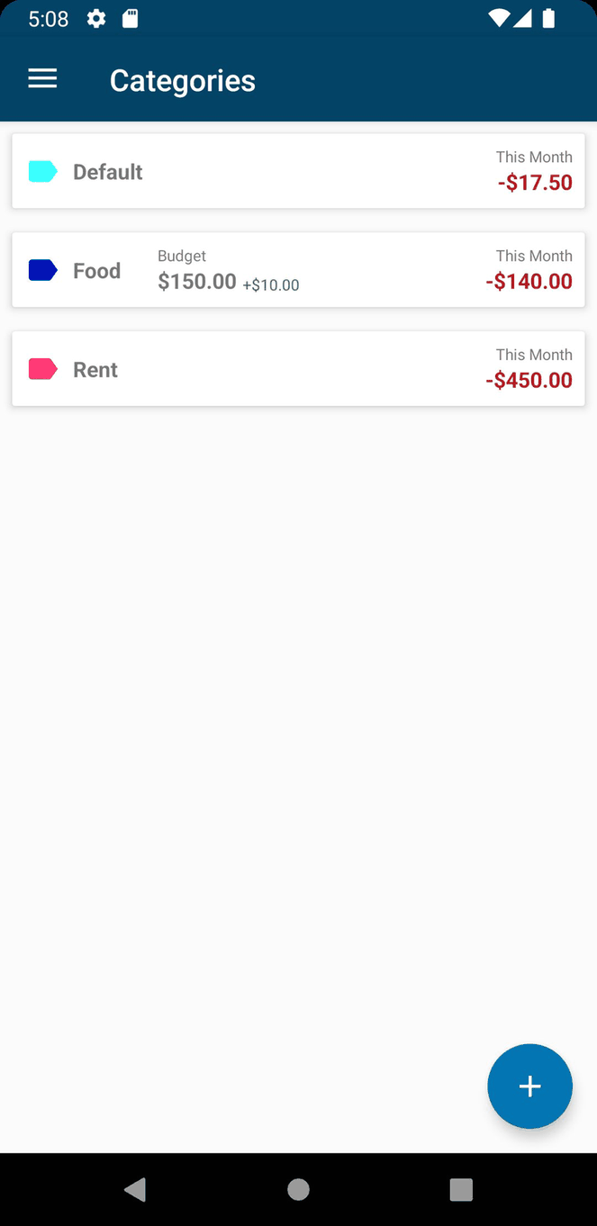 Finance Manager (PFA) screenshot