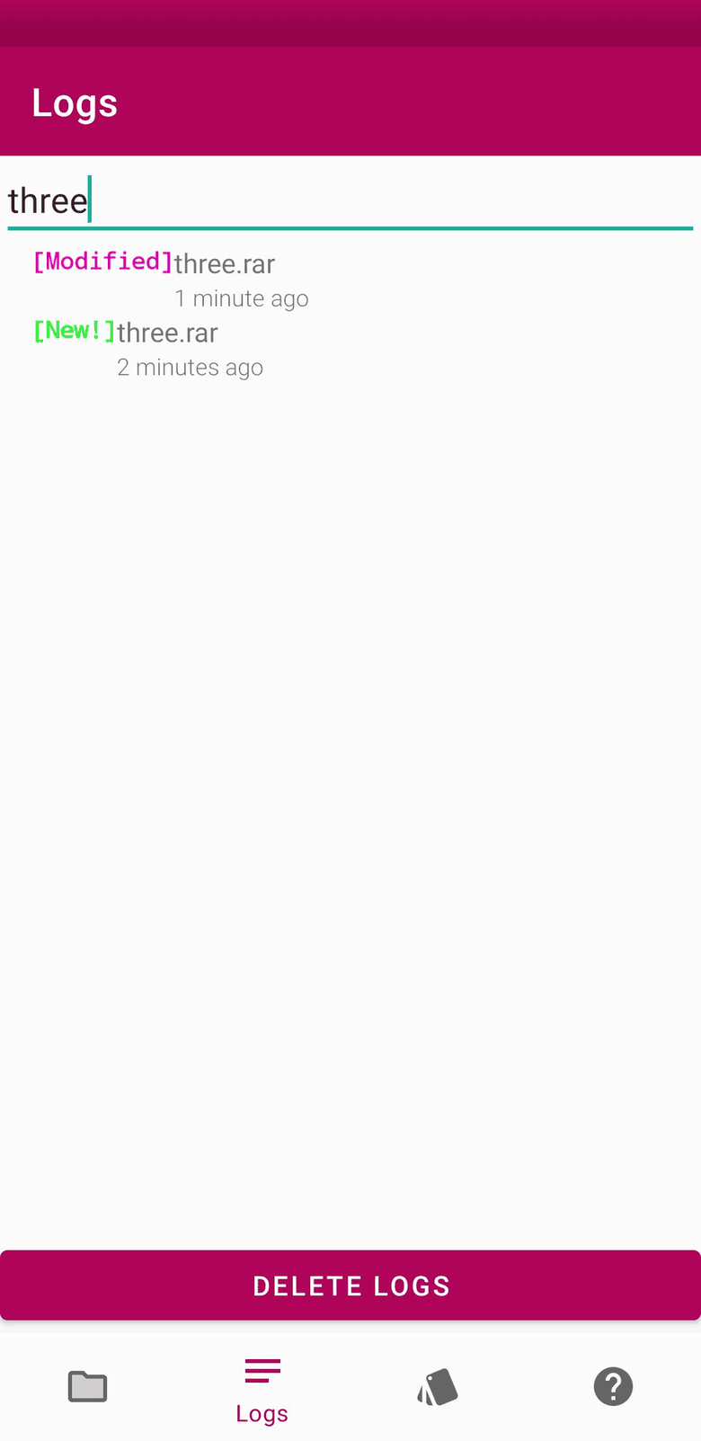 Folderlogs screenshot