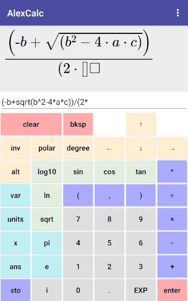 AlexCalc screenshot