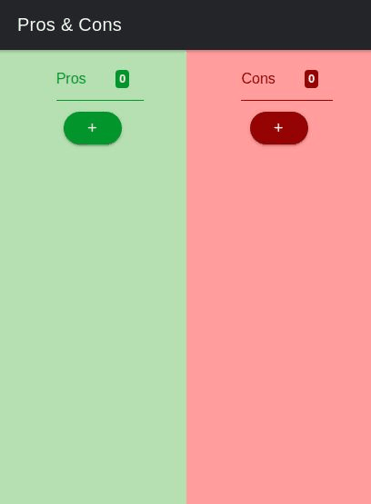 Open Pros Cons screenshot