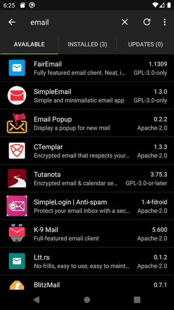 F-Droid Classic screenshot