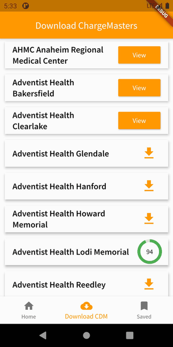 LibreHealth Cost Of Care Explorer screenshot