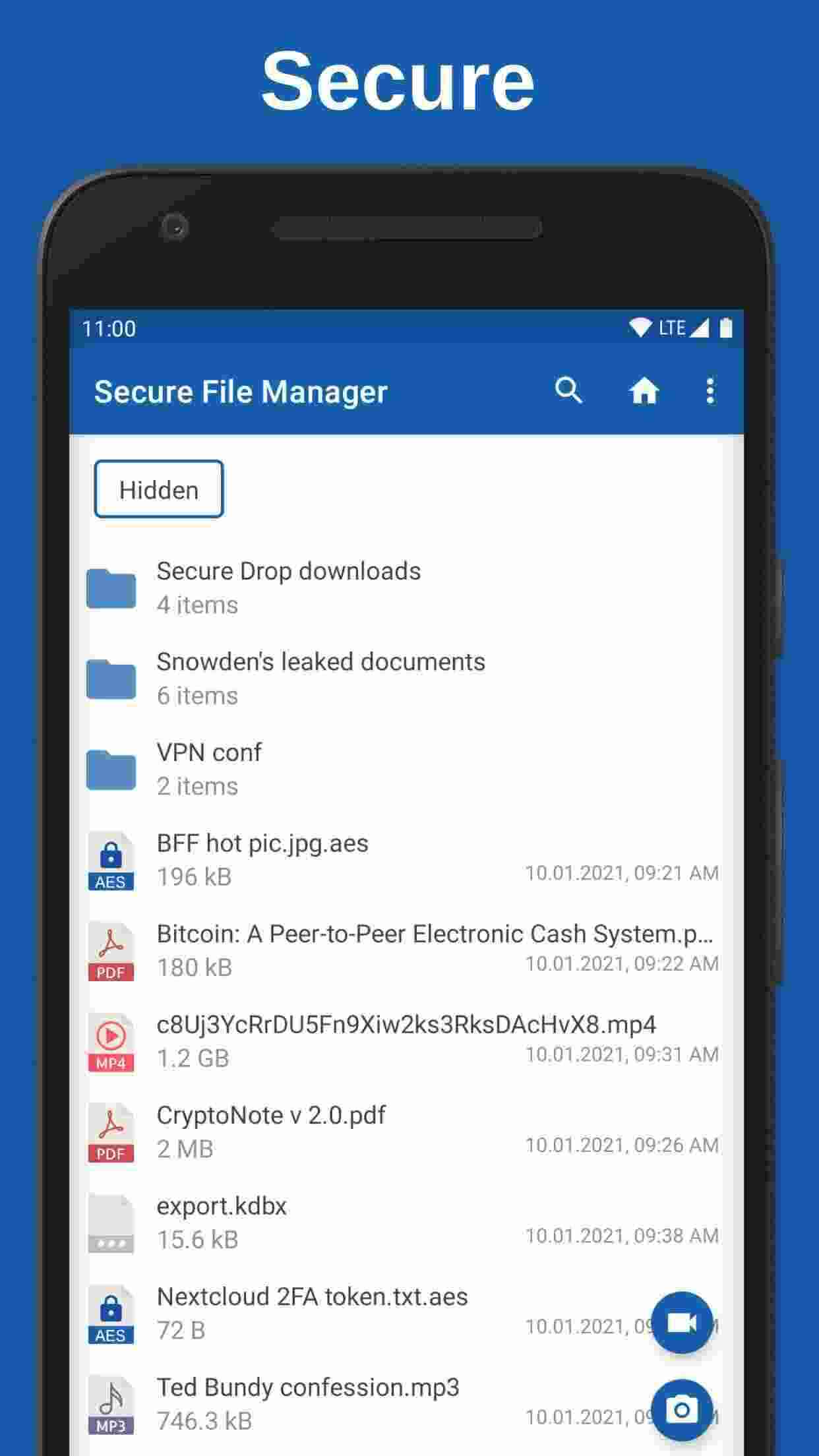 Secure File Manager Beta screenshot
