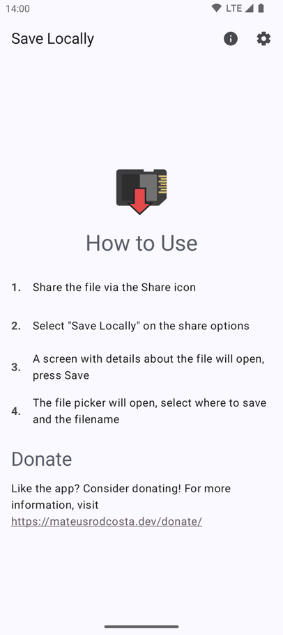 Save Locally screenshot