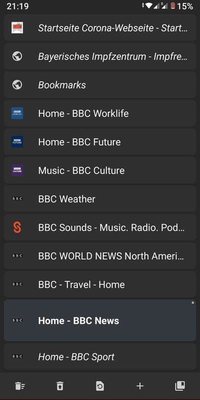 Fulguris Web Browser screenshot