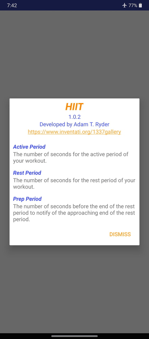 HIIT screenshot