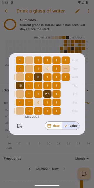 Table Habit screenshot