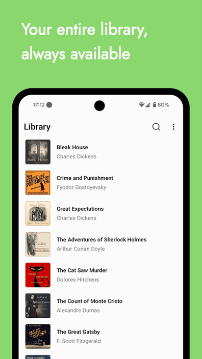 Lissen: Audiobookshelf client screenshot