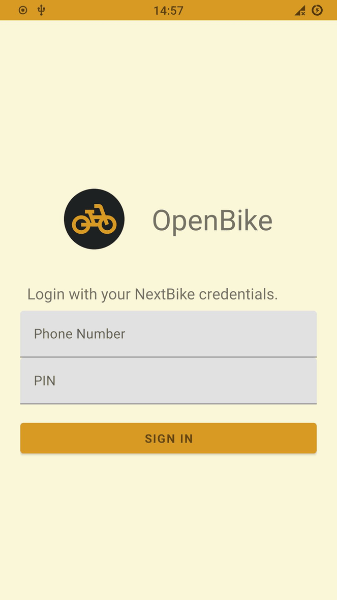 OpenBike screenshot