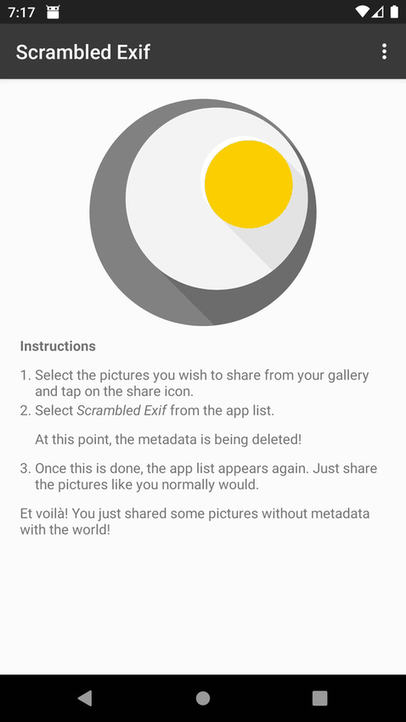 Scrambled Exif screenshot