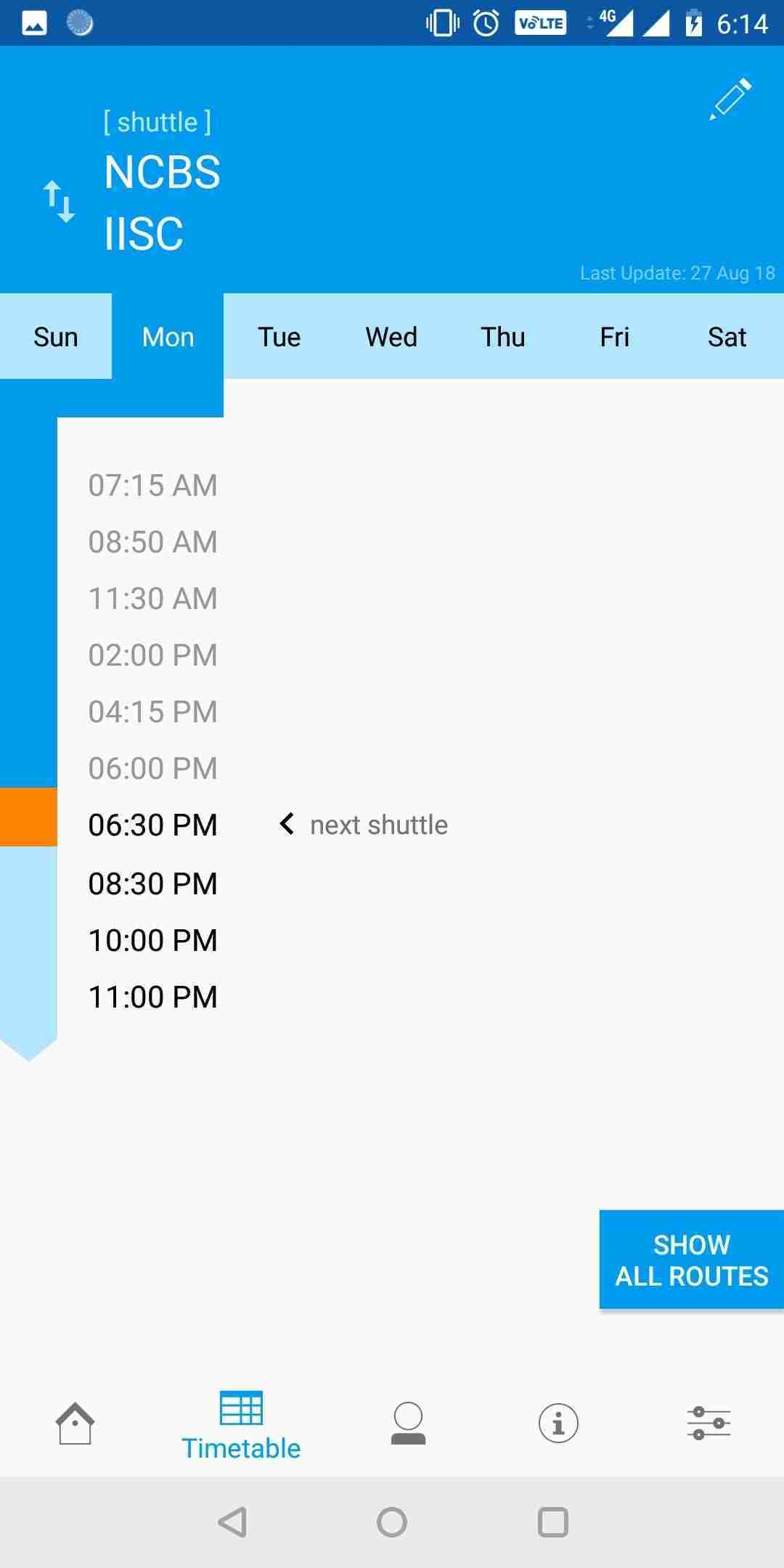 Information about NCBS screenshot