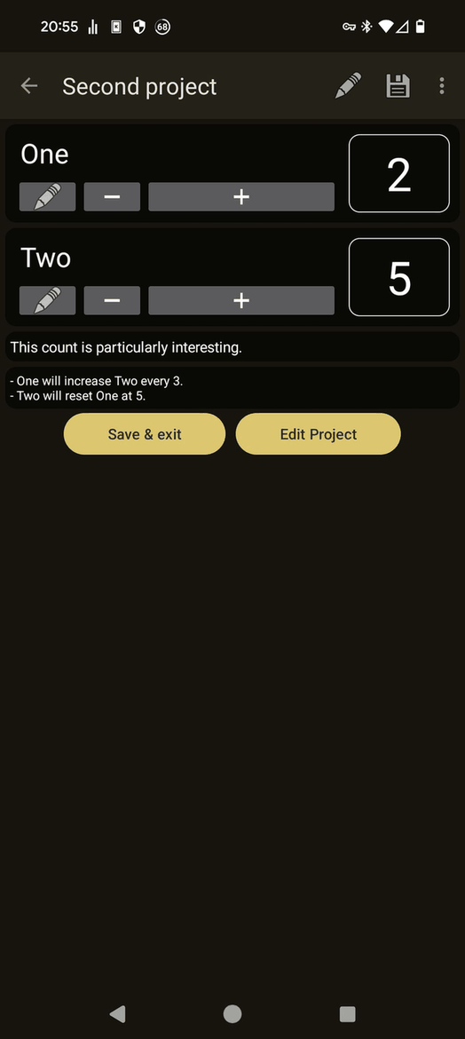BeeCount Knitting Counter screenshot