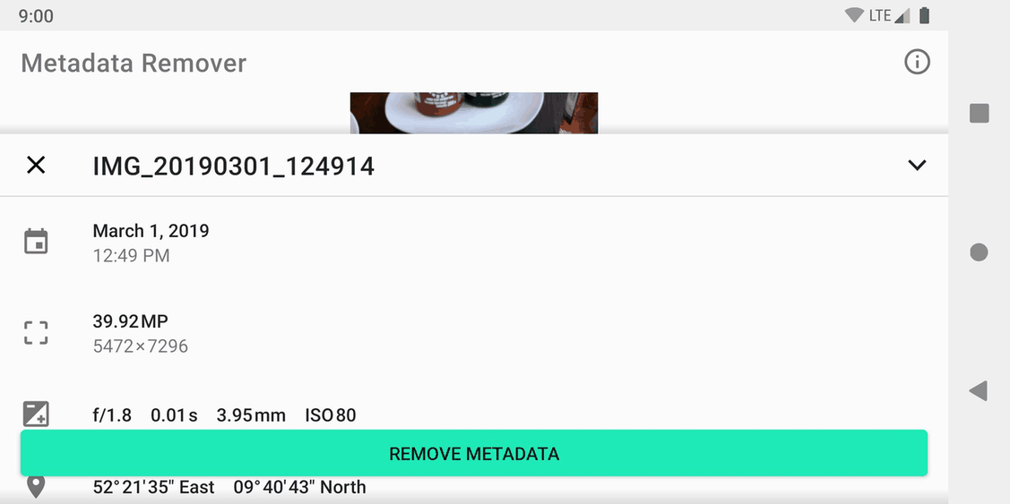 Metadata Remover screenshot