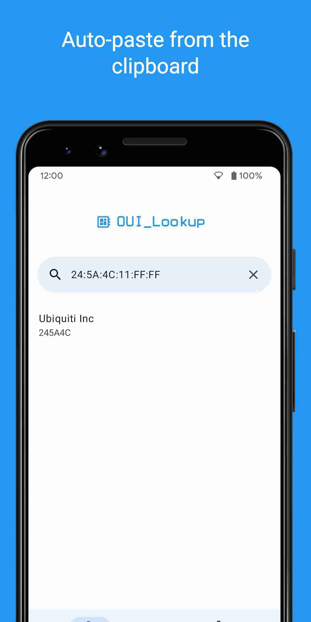 OUI Lookup and Database screenshot