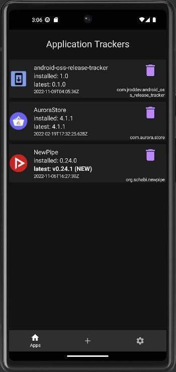 OSS Tracker screenshot