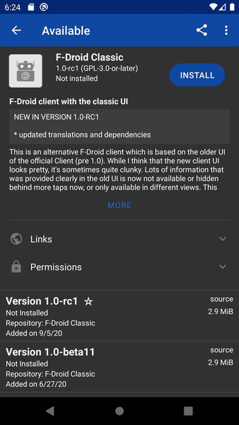 F-Droid Classic screenshot