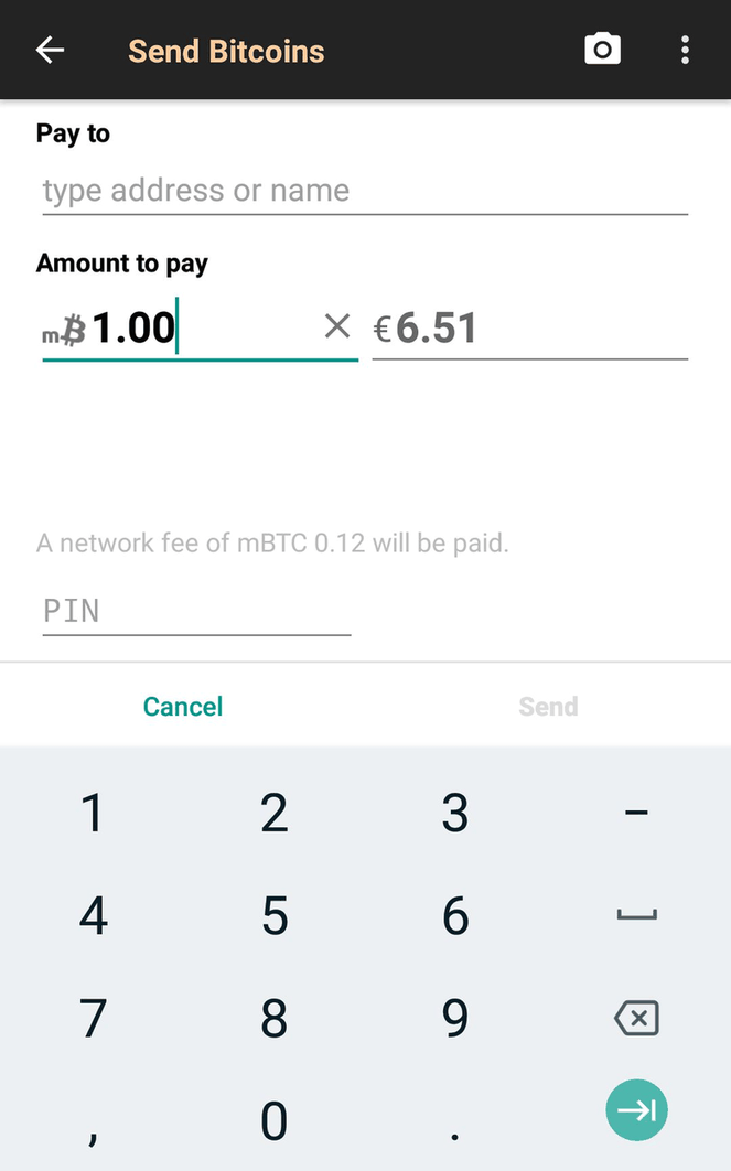Bitcoin Wallet screenshot