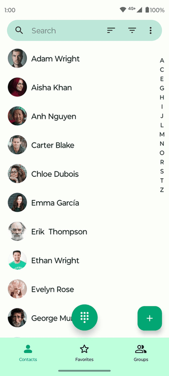 Fossify Contacts screenshot