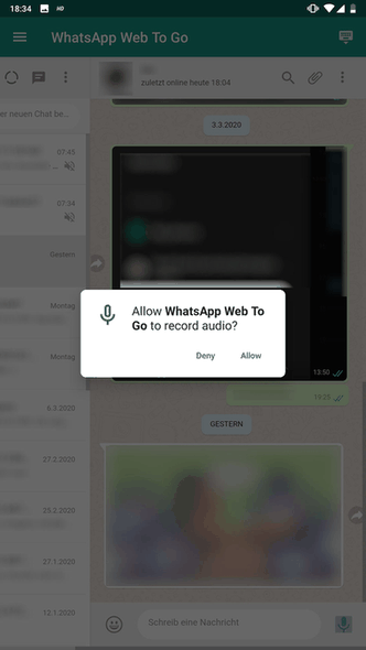 WhatsApp Web To Go screenshot