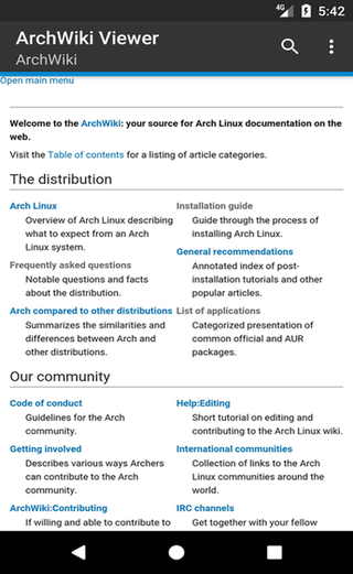 ArchWiki Viewer screenshot