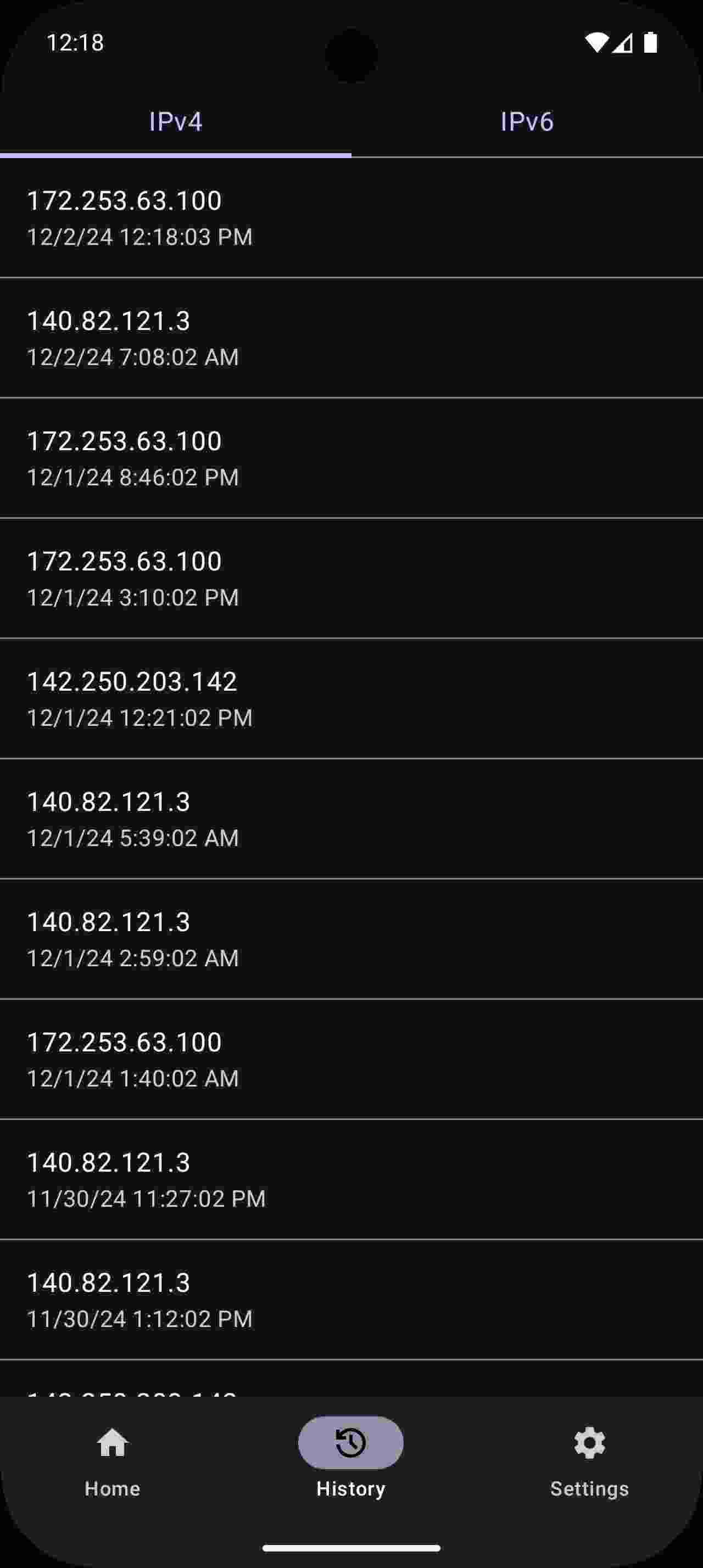 Find my IP screenshot