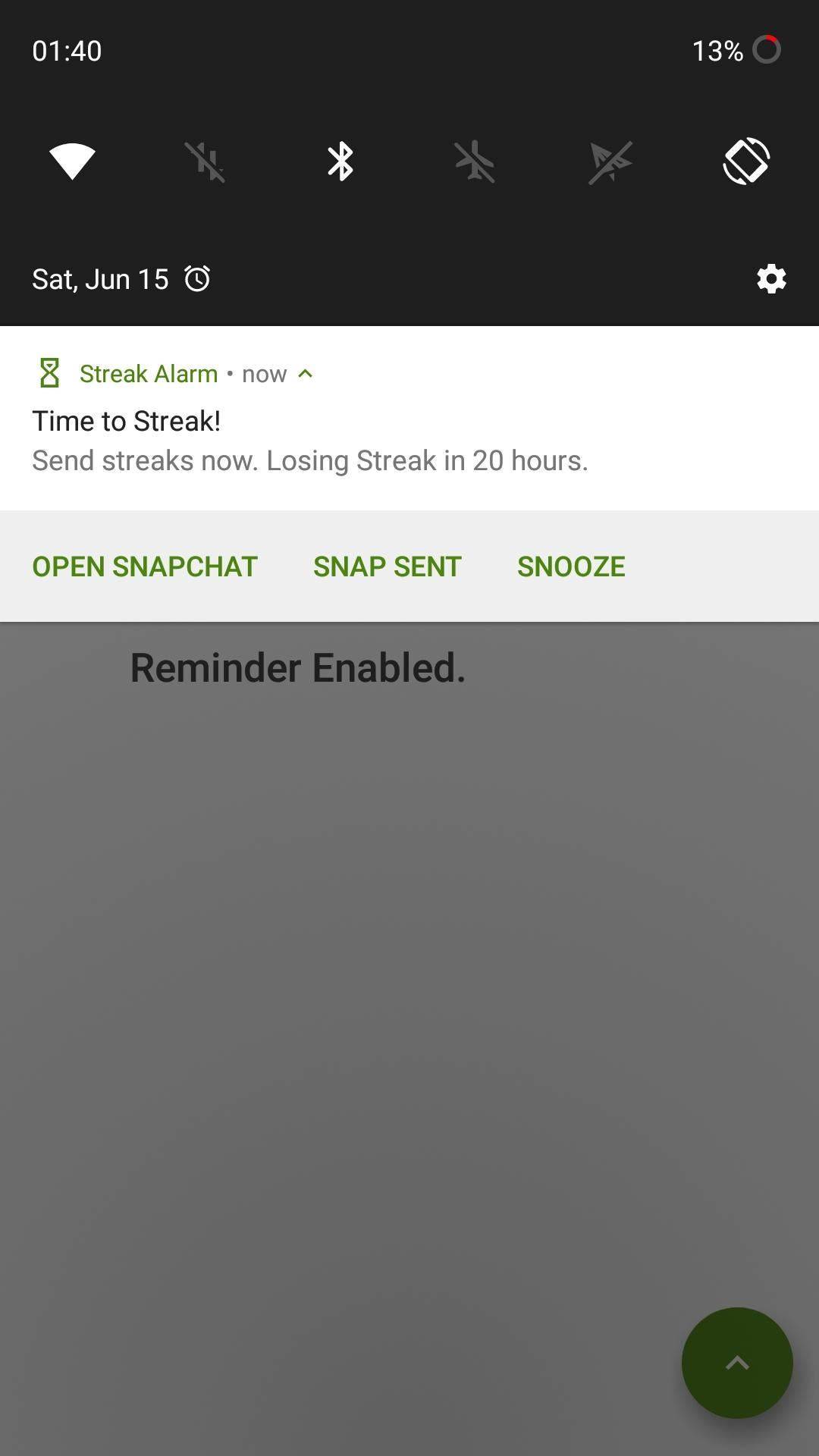 Streak Alarm for Snapchat (Streak Reminder) screenshot