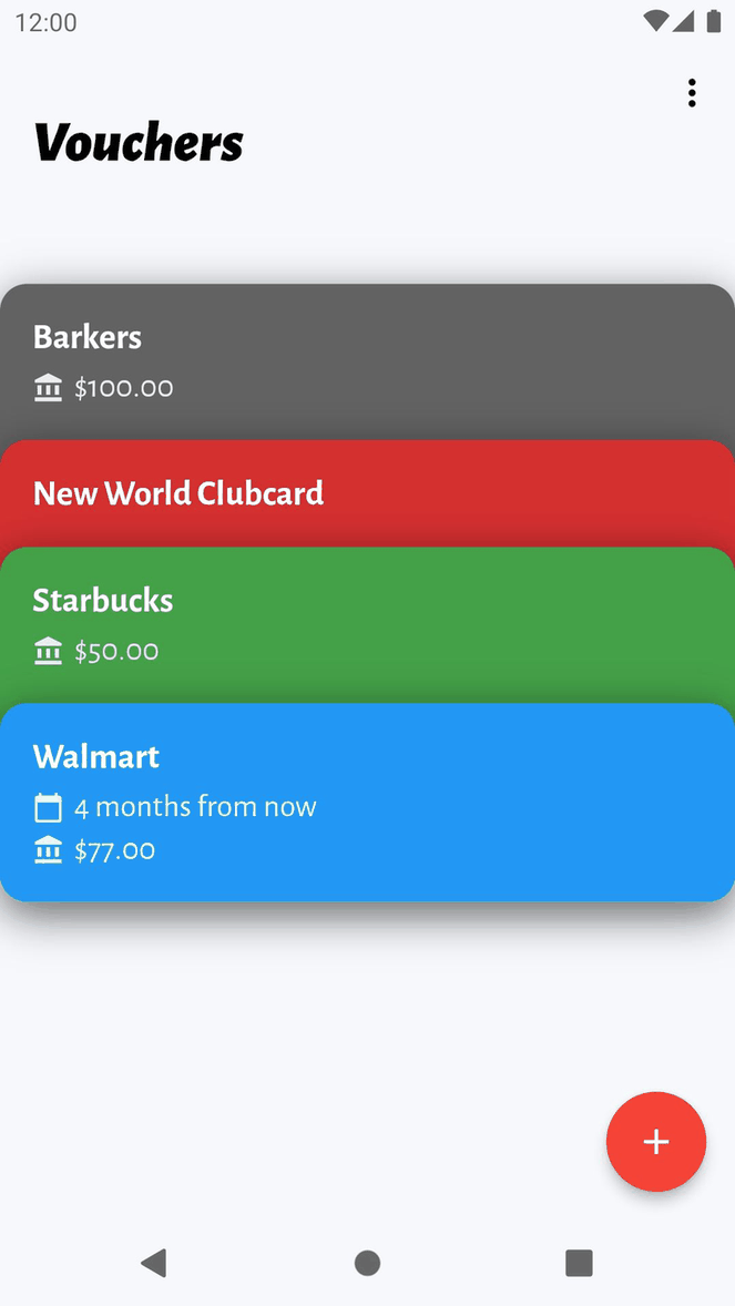 Voucher Vault screenshot