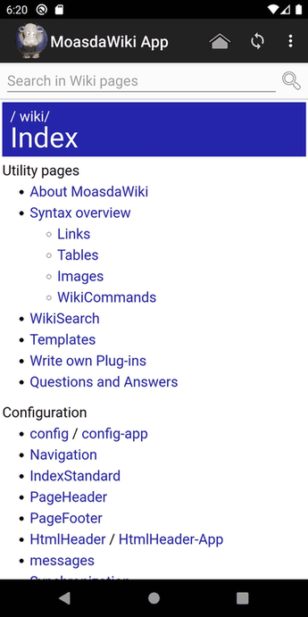 MoasdaWiki App screenshot