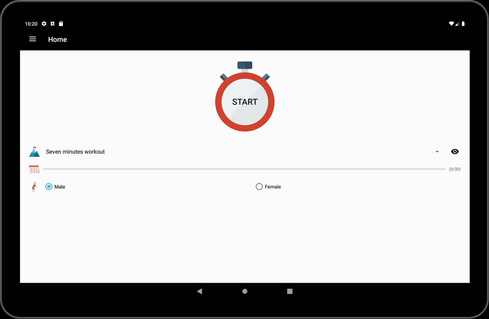 openWorkout screenshot