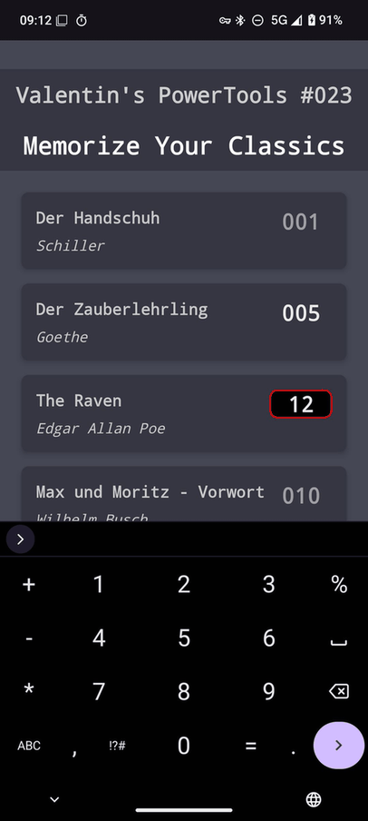 MemorizeYourClassics screenshot