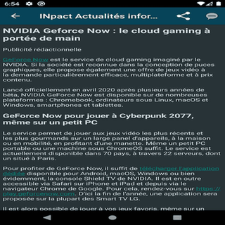 Next Actualités informatiques screenshot