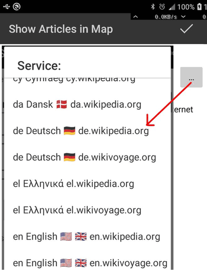 Show Articles in Map screenshot