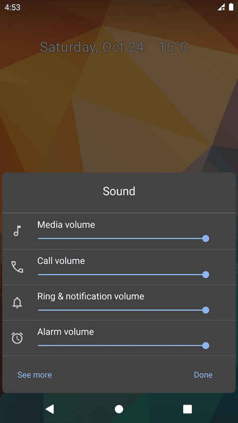 Sound Quick Settings screenshot