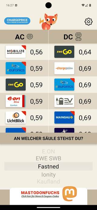 Ladefuchs screenshot